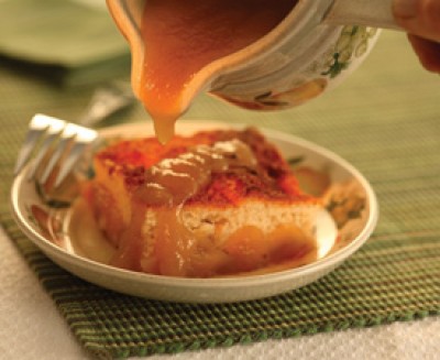 Apple Marmalade Pudding with Butterscotch Sauce