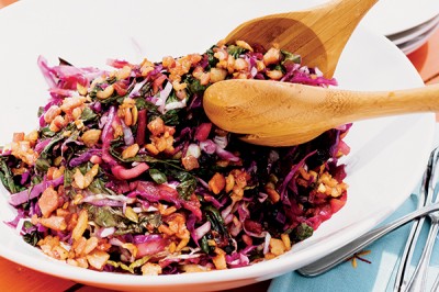 Warmed Fall Apple and Bacon Slaw