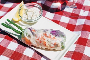 Crab fresh Rolls with Asian Herbed Mayo