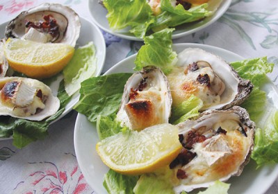 Kim’s Ruisseau Oysters with Bacon and Brie