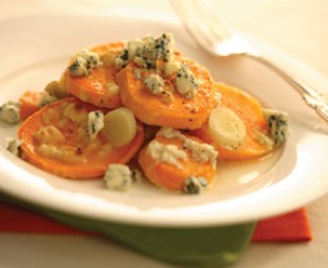 Scalloped Sweet Potatoes with Blue Cheese