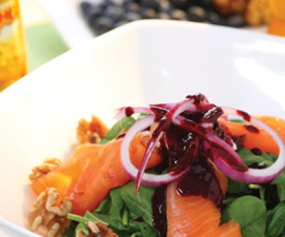 Smoked Salmon and Blueberry Kahlua Salad