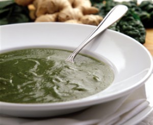 Germ-Chasing  Spinach and Garlic Soup